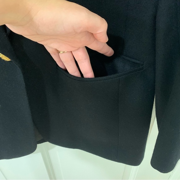 Vintage Pendleton Women’s Pure Virgin Wool One Button Blazer Black Size 8 - Picture 2 of 13